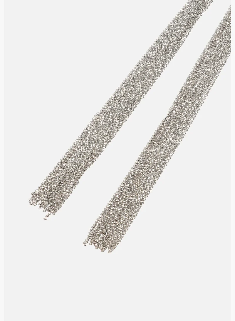 SOHI Silver Plated Designer Stone Western Wear Necklace For Women