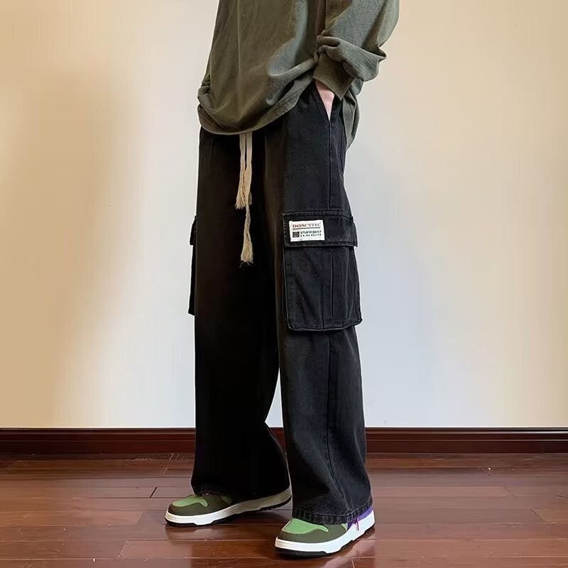 Unisex Classic Denim Jeans Loose Fit Daily Outdoor Wear - Image 2