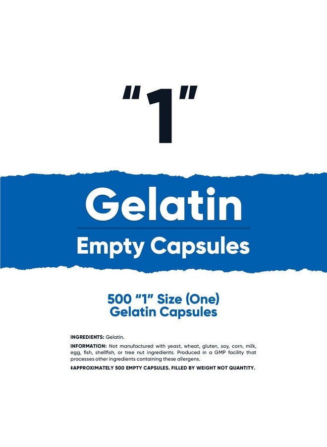 Nutricost Empty Capsules Gelatin Size 1-500 Clear Empty '1' Gel Capsules - Kosher, Non-GMO, Soy Free, Gluten Free - Image 2