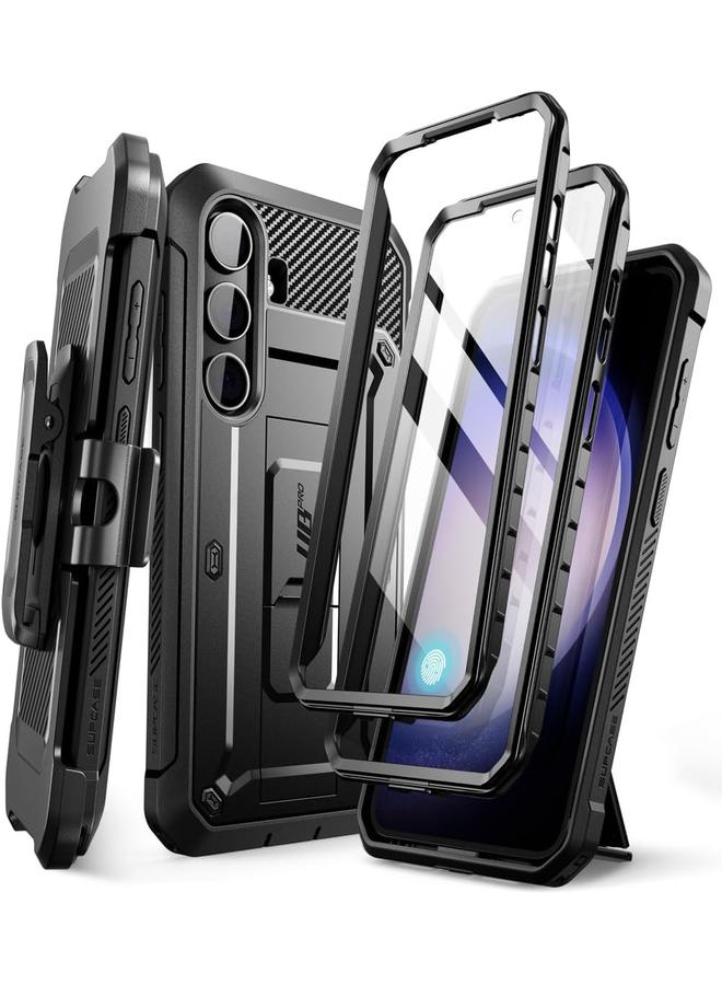 SupCase Ub Pro Case For Samsung Galaxy S24 Plus 2 Front Frame Military Grade Protection Heavy Duty Rugged Case With Built In Screen Protector And Kickstand And Belt Clip Black - Image 1