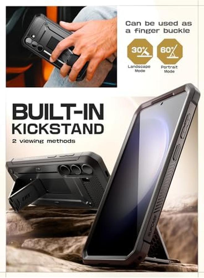 SupCase Ub Pro Case For Samsung Galaxy S24 Plus 2 Front Frame Military Grade Protection Heavy Duty Rugged Case With Built In Screen Protector And Kickstand And Belt Clip Black - Image 4