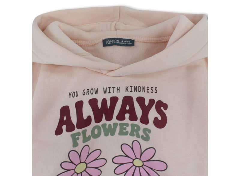 Pompelo Girls Cotton Hoodie – Salmon - Image 2