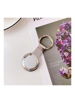 NIBEMINENT Anti-Theft Plating TPU Protective Cover For Apple AirTag Silver  - Image 1