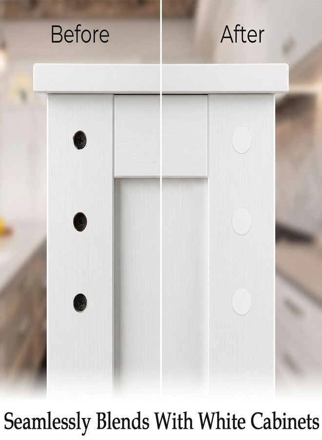 Cranviech 290 Pcs Screw Hole Cover Stickers, PVC Screw Hole Cover Caps, 3 Sheets 12mm 15mm 21mm Self-Adhesive Dustproof Sticky Decals, for Wood Furniture Cabinet (White) - Image 4