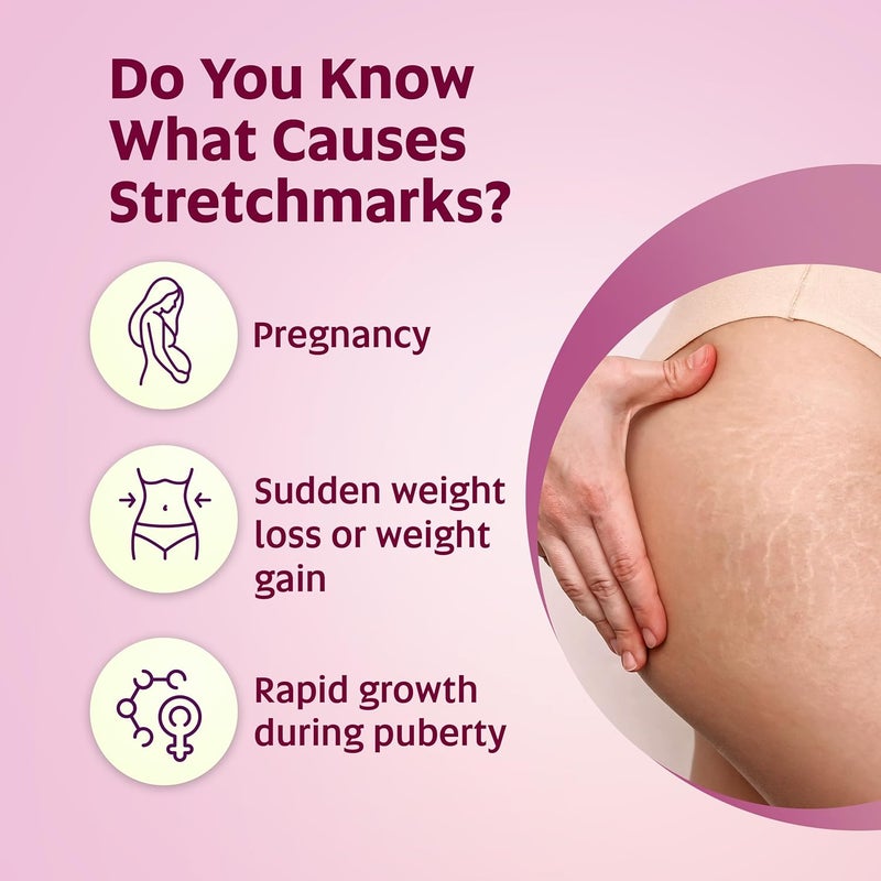 EQUALSTWO Anti Stretch Mark Oil 200ml 100 Natural Stretch Marks Removal Oil for Pregnancy Enriched with Flex Seeds  Oat Oil to Lighten Scars Dermatologically Tested No Paraben No Sulphate - Image 4
