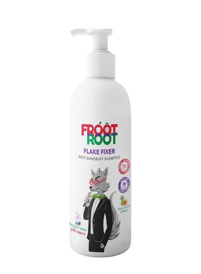 Froot Root Flake Fixer Shampoo for Kids 5+ and Tweens : Conditioning ,contains natural dandruff fighters Methi, Bhringaraj, Neem, Hibiscus,Papaya and natural conditioners like Amla, Apricots , parabens and sulphate free shampoo ,for strong shiny hair ,300ml - Image 1