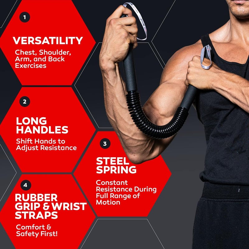Core Prodigy Python Power Twister Bar - Upper Body Exercise for Chest, Shoulder, Forearm, Bicep and Arm Strengthening Workout Equipment by - Image 5