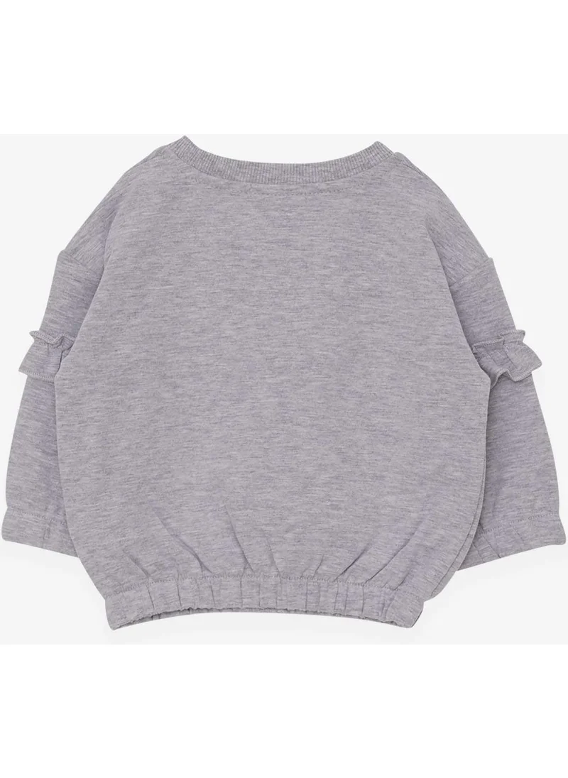 Breeze Girl's Sweatshirt School Themed 1-4 Years, Gray Melange