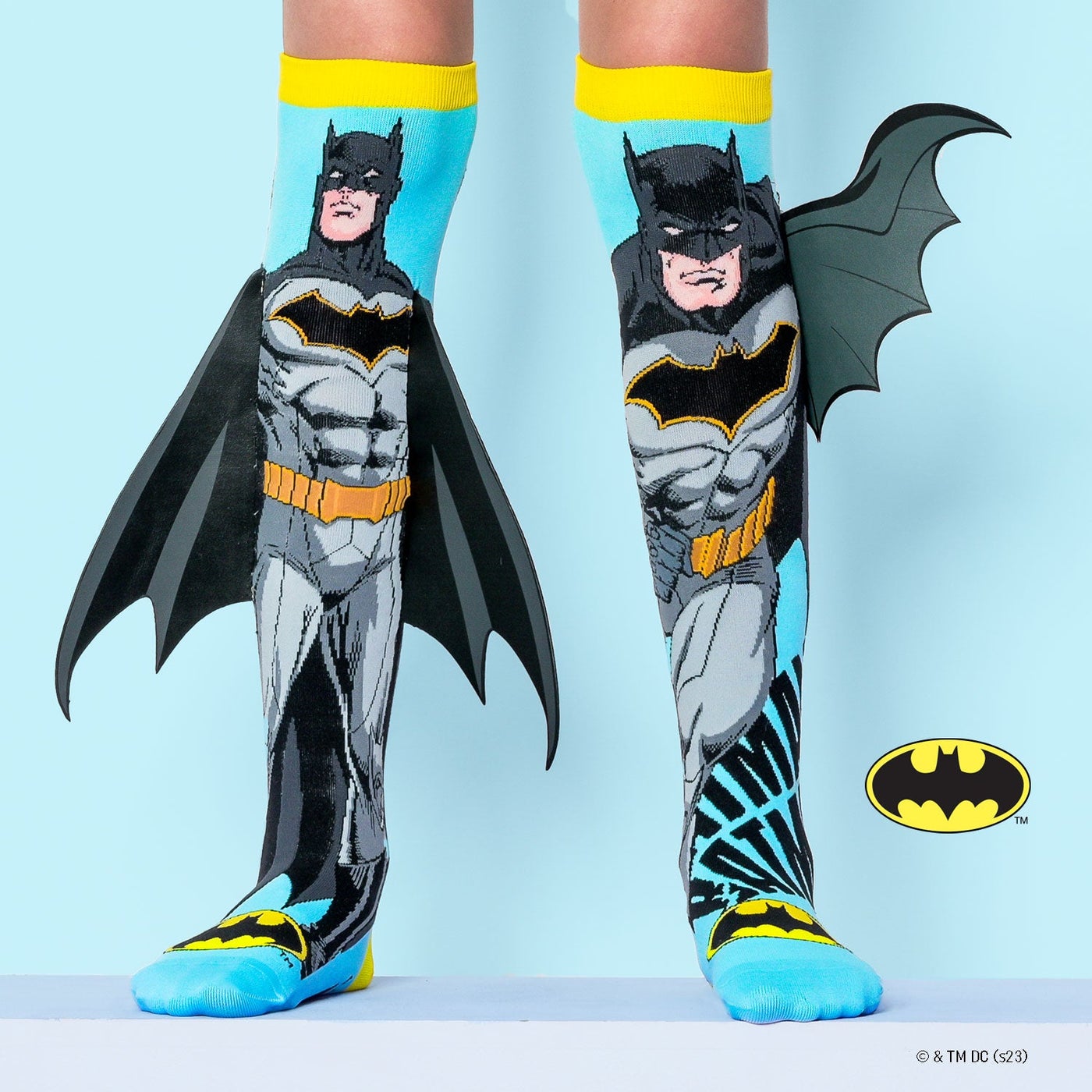 Batman Socks | Character-Themed Crew Socks for Kids & Adults | Comfortable Everyday Wear