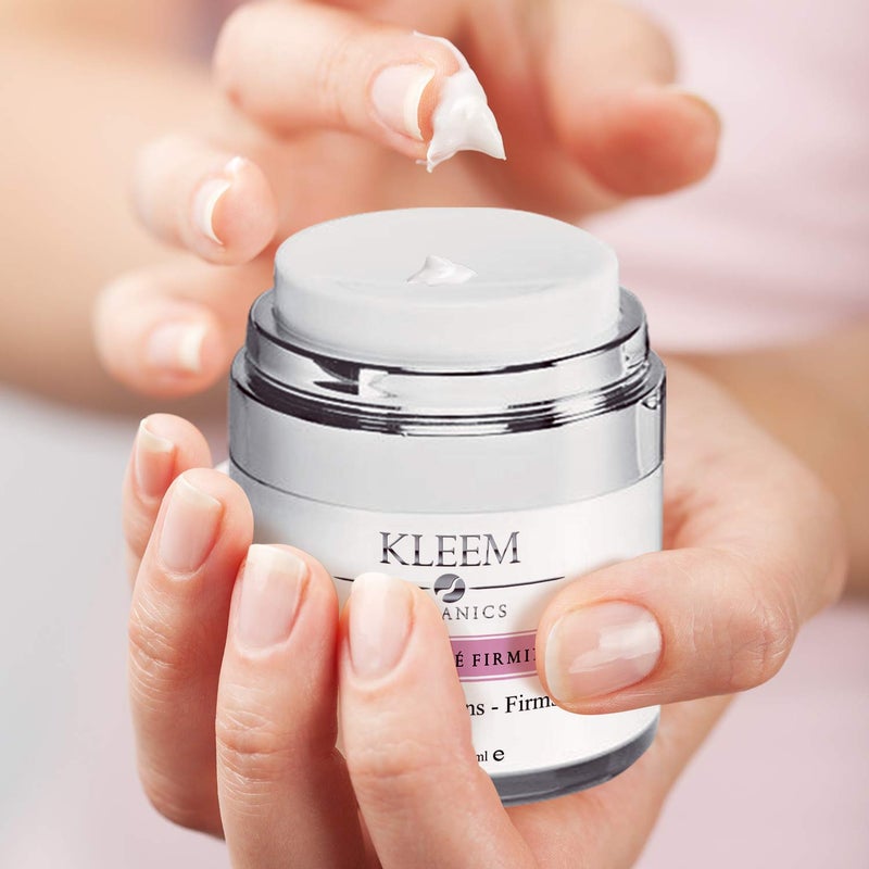 Kleem Organics Kleem Neck Firming Cream | Retinol Moisturizer for Face & Décolleté | Anti Aging Cream for Women | Smooth Fine Lines, Wrinkles & Crepey Skin | Hydrating Collagen & Peptides | Made in USA | 1.7 oz - Image 4