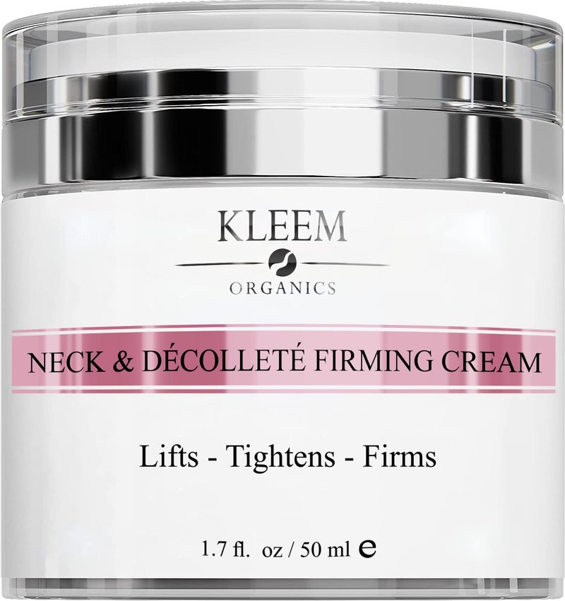 Kleem Organics Kleem Neck Firming Cream | Retinol Moisturizer for Face & Décolleté | Anti Aging Cream for Women | Smooth Fine Lines, Wrinkles & Crepey Skin | Hydrating Collagen & Peptides | Made in USA | 1.7 oz - Image 1