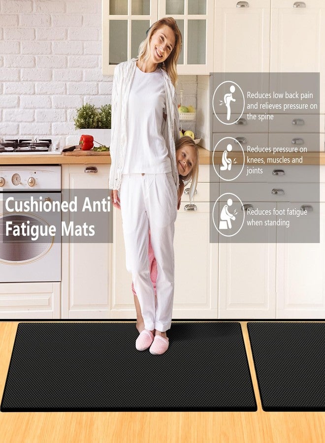 Demiwise Kitchen Mats Cushioned Anti Fatigue, 2PCS Kitchen Rugs Non Slip, Kitchen Mats for Floor, Heavy Duty Ergonomic Comfort Rugs Sets for Kitchen, Floor, Office, Sink, Laundry 17.3"×47"+17.3"×29.5" - Image 5