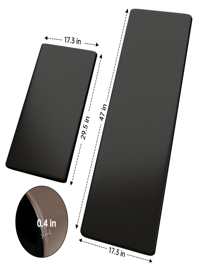 Demiwise Kitchen Mats Cushioned Anti Fatigue, 2PCS Kitchen Rugs Non Slip, Kitchen Mats for Floor, Heavy Duty Ergonomic Comfort Rugs Sets for Kitchen, Floor, Office, Sink, Laundry 17.3"×47"+17.3"×29.5" - Image 3