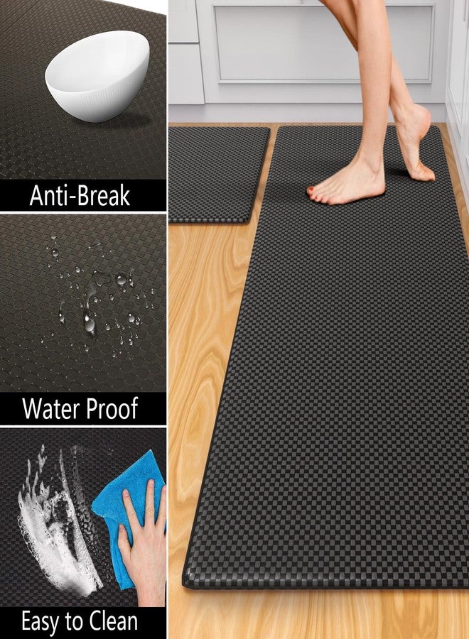 Demiwise Kitchen Mats Cushioned Anti Fatigue, 2PCS Kitchen Rugs Non Slip, Kitchen Mats for Floor, Heavy Duty Ergonomic Comfort Rugs Sets for Kitchen, Floor, Office, Sink, Laundry 17.3"×47"+17.3"×29.5" - Image 4
