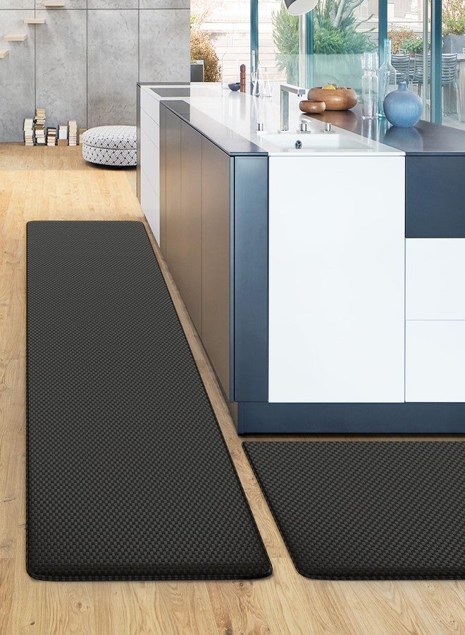 Demiwise Kitchen Mats Cushioned Anti Fatigue, 2PCS Kitchen Rugs Non Slip, Kitchen Mats for Floor, Heavy Duty Ergonomic Comfort Rugs Sets for Kitchen, Floor, Office, Sink, Laundry 17.3"×47"+17.3"×29.5" - Image 1