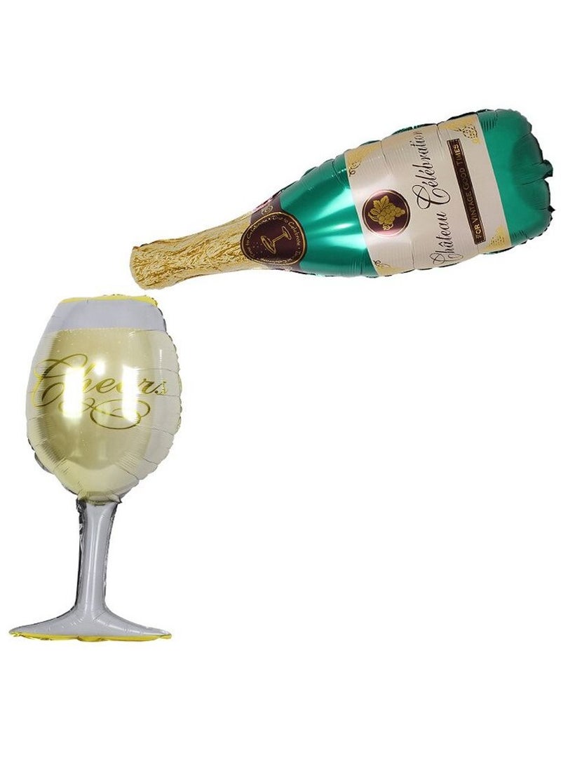 Brain Giggles Glass and Bottle Foil Design Balloons for Birthday and Anniversary Party Decoration - Image 4