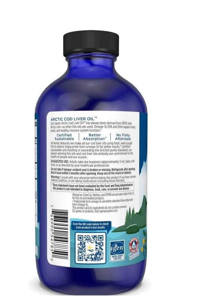 Arctic Cod Liver Oil Orange Heart & Brain Health, Healthy Immunity, Overall Wellness 8 oz 48 Servings - pzsku/Z64820BA446CC0470807DZ/45/1741095990/3130417c-6434-4989-aa91-319bf0f967ff