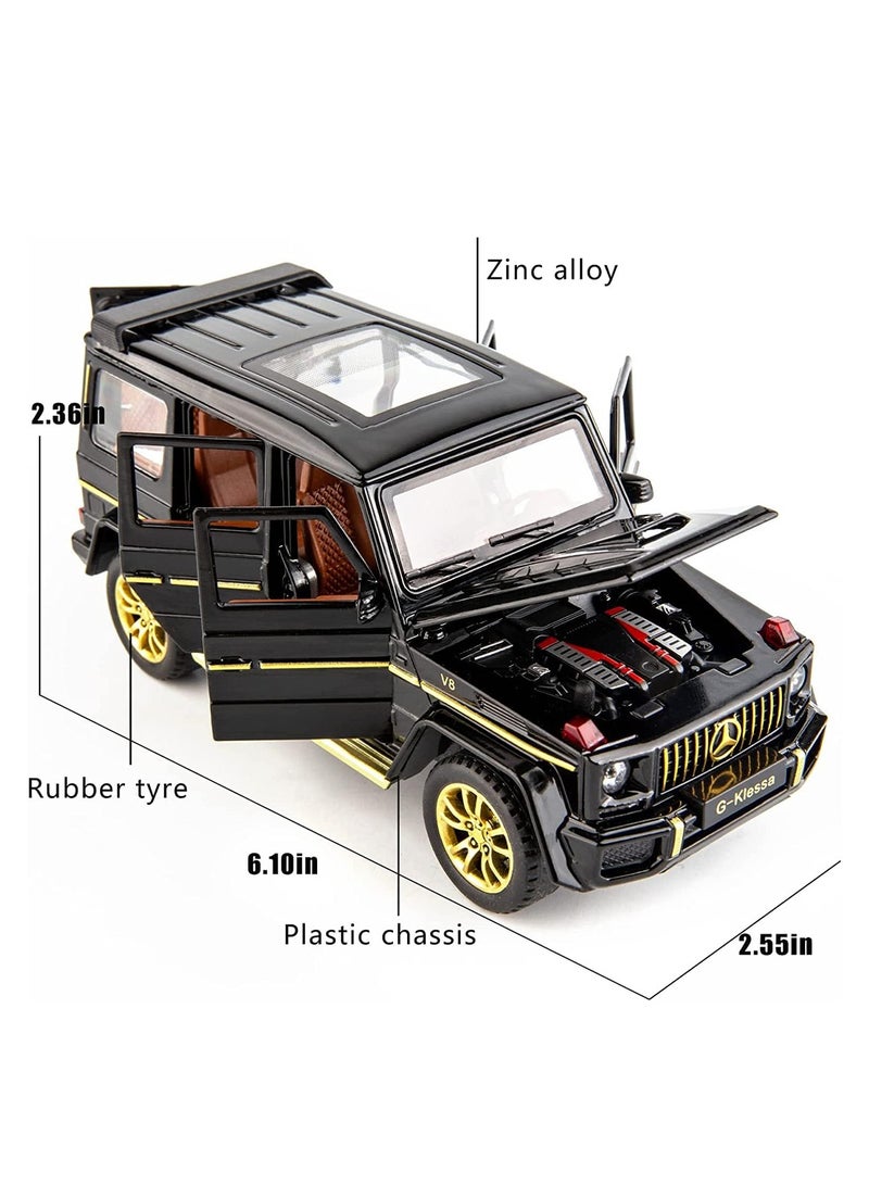 LB 1:24 Die-Cast G-Class SUV Toy Car – Simulation Sound & Light, Pullback Action, 3 Gear Switch, Opening Doors, Engine Detail, Trunk & Steering Function  - Image 2
