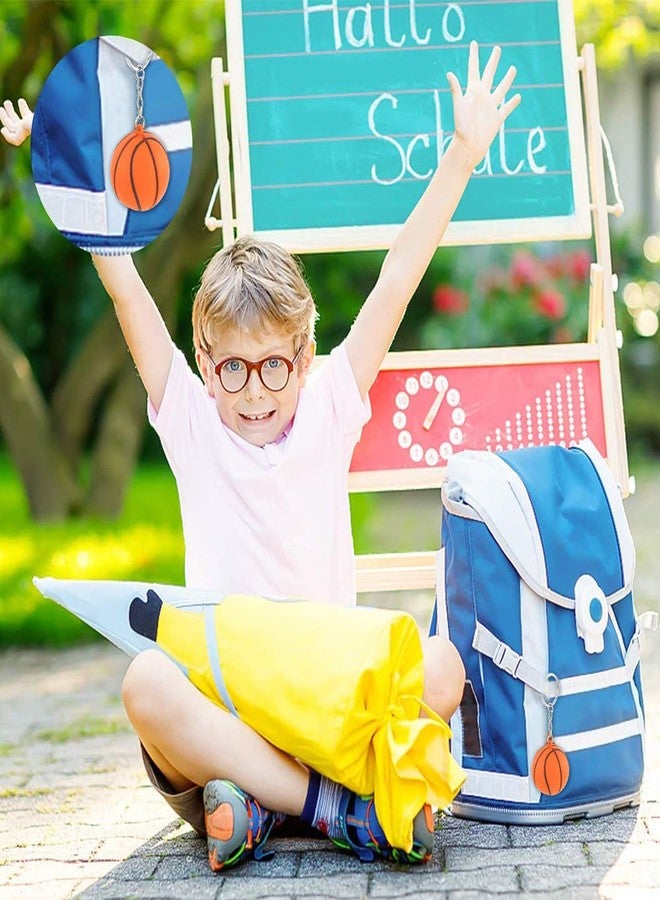 iMagitek 15 Pack Orange Basketball Keychains for Kids Party Favors Supplies, School Carnival Prizes, Party Bag Gift Fillers, Basketball Stress Relieve Ball - Image 5