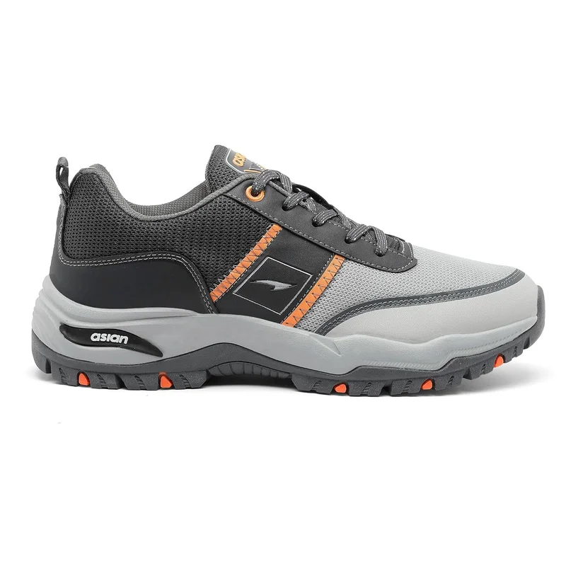 Asian Grey Orange Sports Shoes for Men and Boys