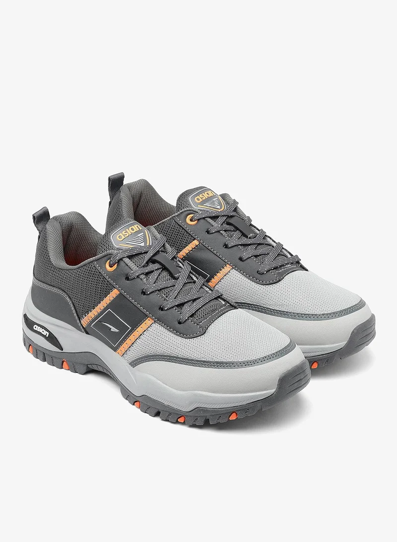 Asian Grey Orange Sports Shoes for Men and Boys