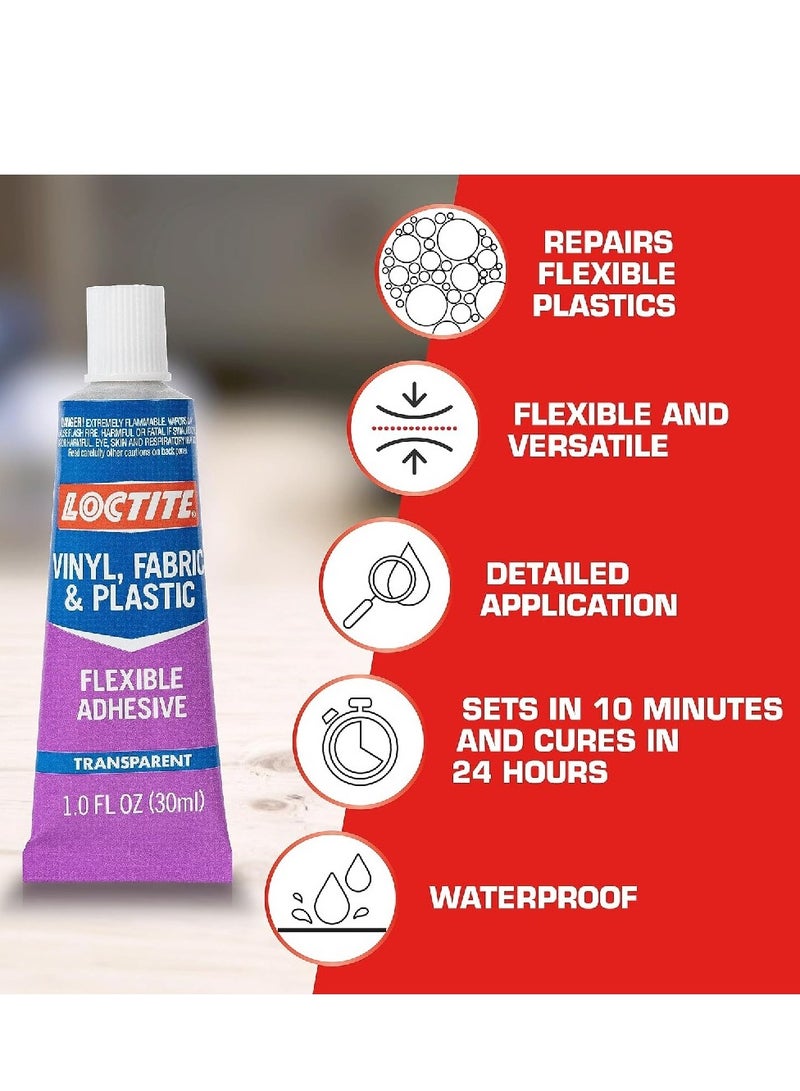 Loctite Vinyl, Fabric & Plastic Adhesive - Clear, Flexible Bond - Image 3