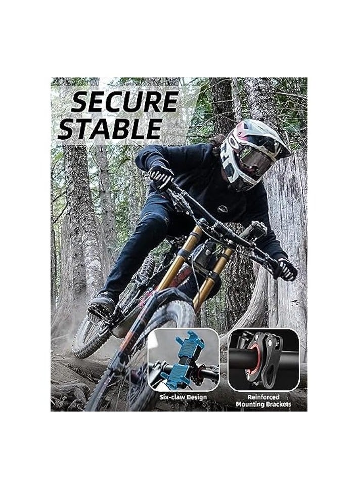 erorex Bike Phone Mount Holder Motorcycle Phone Mount for Handlebar Accessories Compatible with iPhone 13 13 Pro Max 11, Galaxy and Other 4.1-6.8 Inches Cellphones (Black) - Image 2