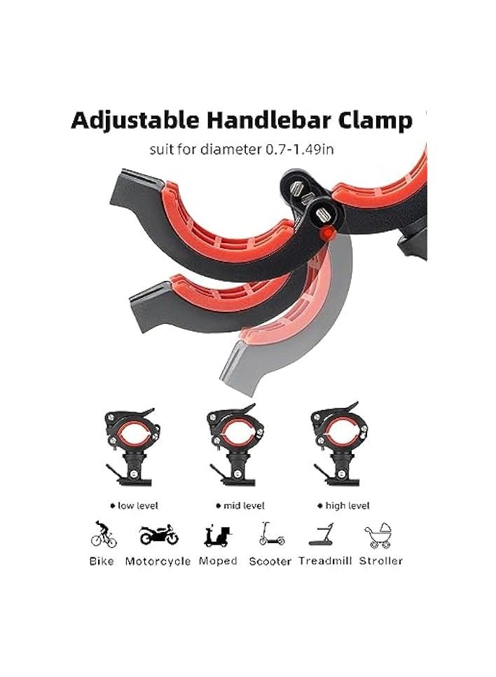 erorex Bike Phone Mount Holder Motorcycle Phone Mount for Handlebar Accessories Compatible with iPhone 13 13 Pro Max 11, Galaxy and Other 4.1-6.8 Inches Cellphones (Black) - Image 5