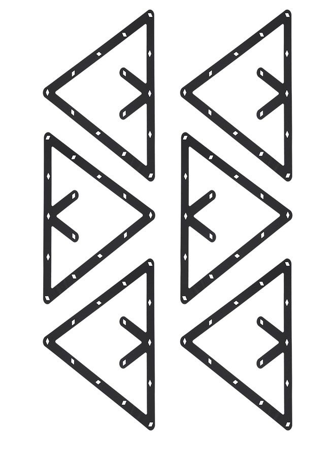 Luatoxry Magic Rack 8 9 10 Ball 57mm, 6Pcs Magic Pool Table Ball Holder, Film Billiards Magic Ball Rack Triangle, Black Billiard Rack Sheet for Pool Halls, Individual, 9.4x9.4in - Image 5