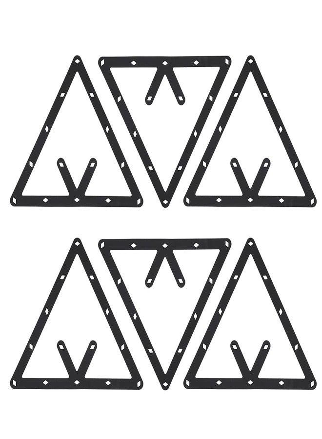 Luatoxry Magic Rack 8 9 10 Ball 57mm, 6Pcs Magic Pool Table Ball Holder, Film Billiards Magic Ball Rack Triangle, Black Billiard Rack Sheet for Pool Halls, Individual, 9.4x9.4in - Image 1