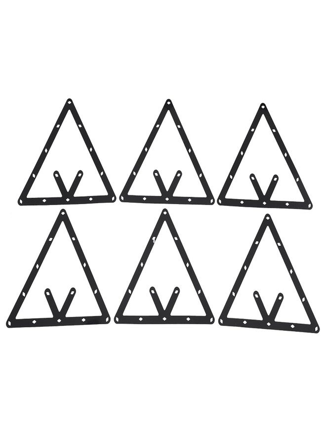 Luatoxry Magic Rack 8 9 10 Ball 57mm, 6Pcs Magic Pool Table Ball Holder, Film Billiards Magic Ball Rack Triangle, Black Billiard Rack Sheet for Pool Halls, Individual, 9.4x9.4in - Image 4