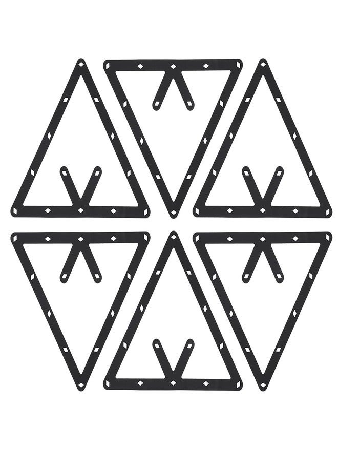 Luatoxry Magic Rack 8 9 10 Ball 57mm, 6Pcs Magic Pool Table Ball Holder, Film Billiards Magic Ball Rack Triangle, Black Billiard Rack Sheet for Pool Halls, Individual, 9.4x9.4in - Image 3