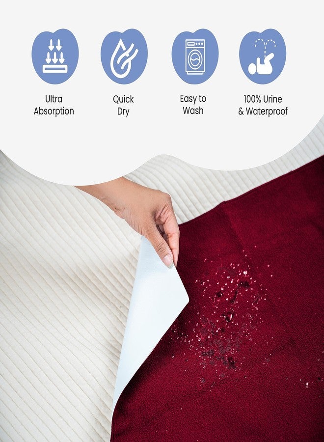 Cherilo Quick Dry Waterproof Protector Baby Dry Sheets, Small (50cm X 70cm)| Grey, Pack of 2 - Image 3