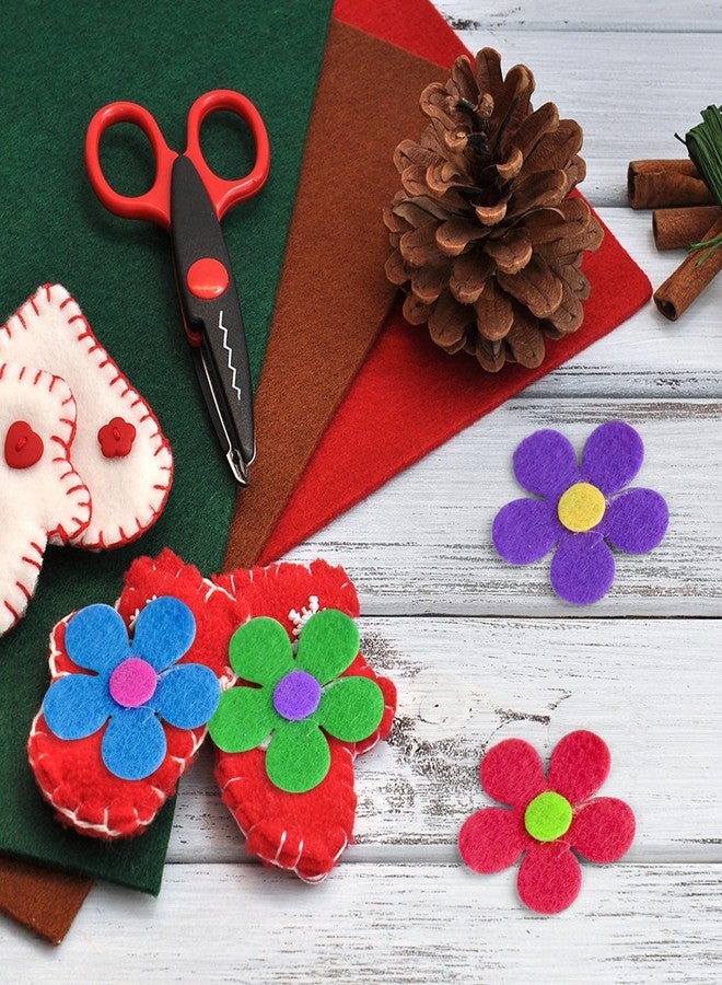 Coopay 120 Pieces Felt Flowers Fabric Flower Embellishments Assorted Colors for DIY Crafts - Image 3