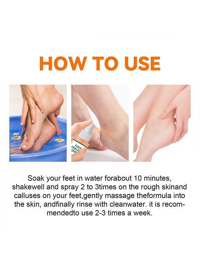 RSNY Orange Callus Heel Elbow Exfoliating Exfoliating Foot Exfoliating Spray - Image 3