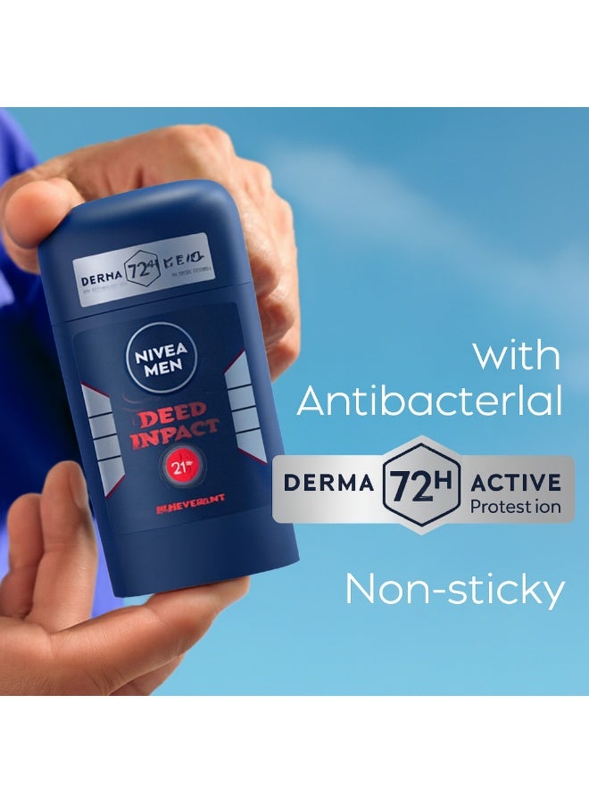 NIVEA MEN Antiperspirant Stick for Men, 72h Protection, DRY IMPACT 50ML - Image 3