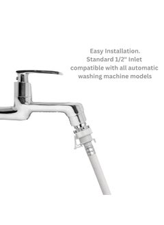 aitchcy Aitchcy Brass Washing Machine Tap Nipple Adapter Connector Nozzle for Washing Machine Taps Bib tap to Nozzle Tap Converter Adapter for Tap to Connect WM Inlet Pipe 1 pcs Pack  - Image 3