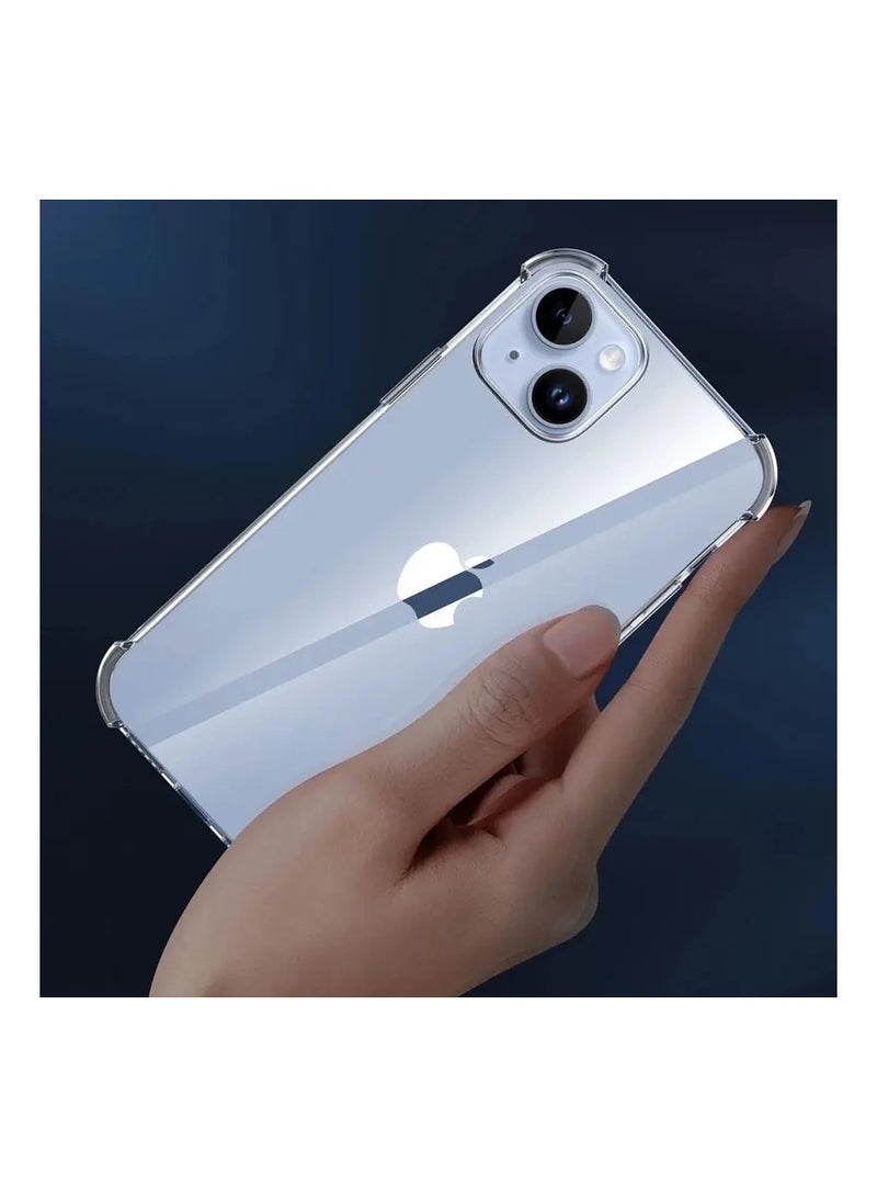 كيس جراب شفاف لهاتف ايفون 14 مضاد للإصفرار يدعم الاسلكي مضاد للسقوط مضاد للخدش إمساك مريح يمتص الصدمات (ايفون 14) - Image 3