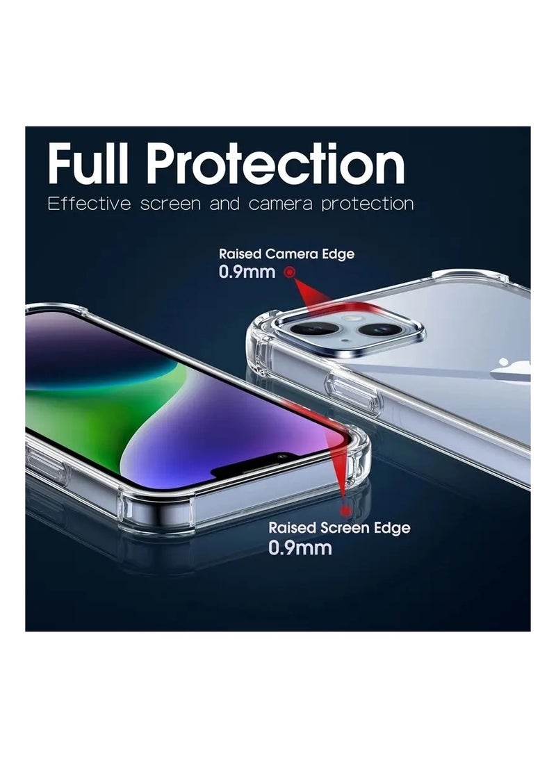 كيس جراب شفاف لهاتف ايفون 14 مضاد للإصفرار يدعم الاسلكي مضاد للسقوط مضاد للخدش إمساك مريح يمتص الصدمات (ايفون 14) - Image 5