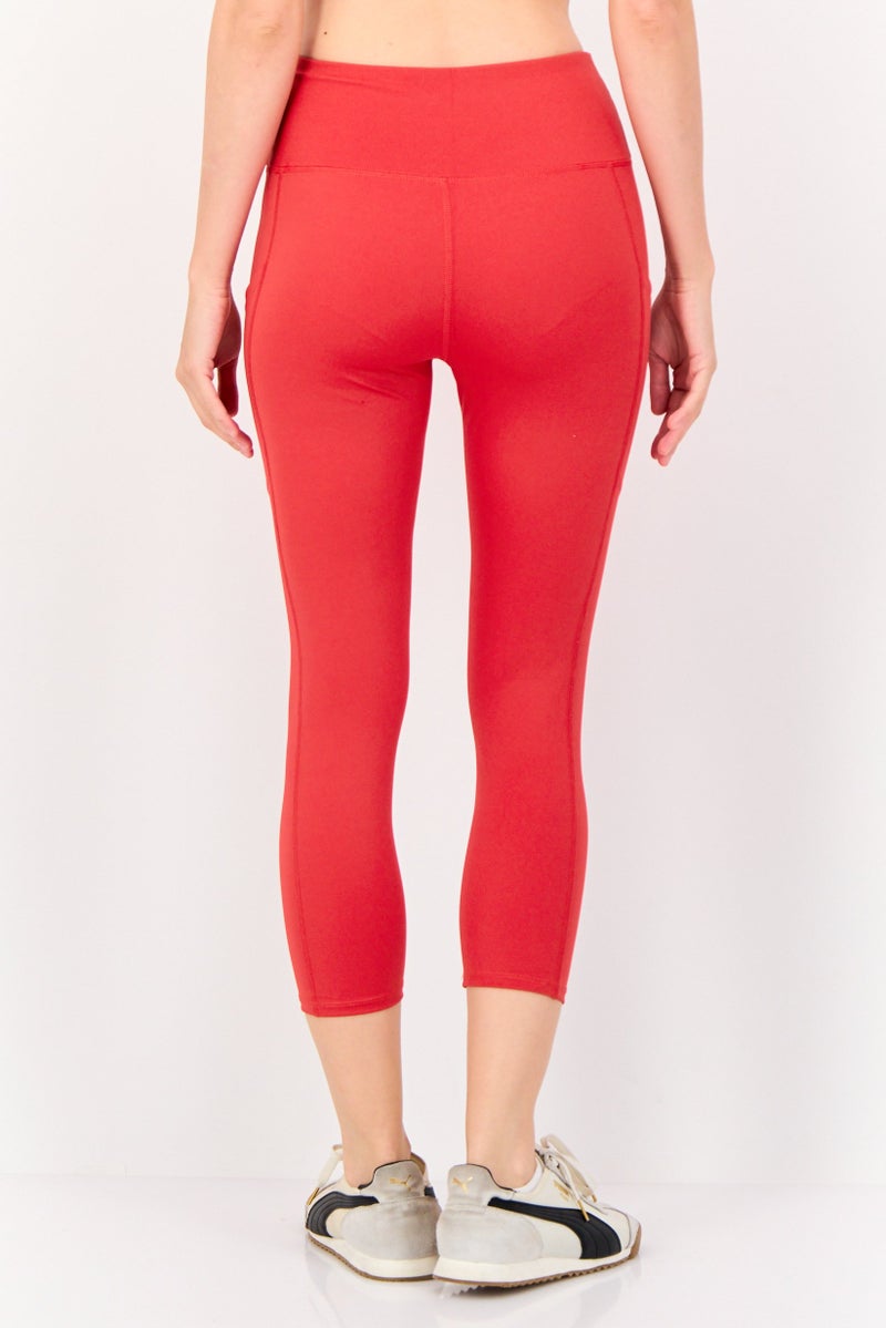 KENDALL + KYLIE Women Sportswear Fit Yoga Tights, Red - Image 3