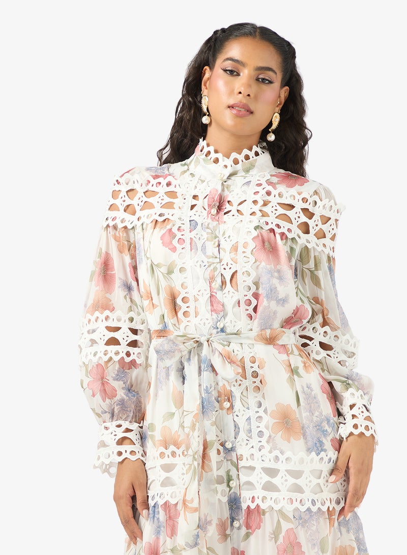 Khizana Floral Print Dress - Image 3