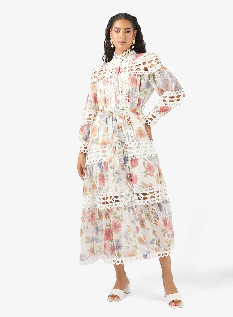 Khizana Floral Print Dress - Image 1