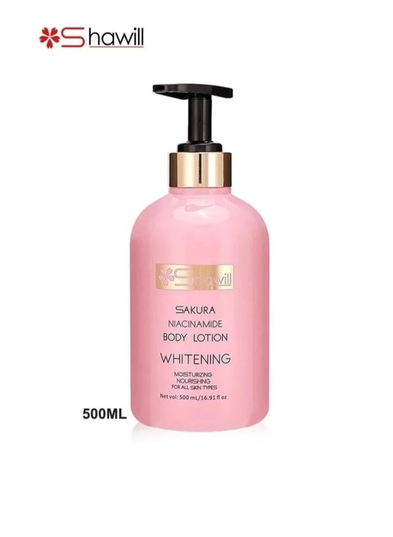 SHAWILL SAKURA NIACINAMIDE BODY LOTION WHITENING 500ML