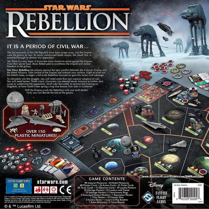Asmodee Star Wars: Rebellion Board Game - Epic Galactic Empire vs Rebel Alliance Conflict, Tabletop Miniatures Strategy Game for Adults, Ages 14+, 2-4 Players, 3 Hour Playtime - Image 2