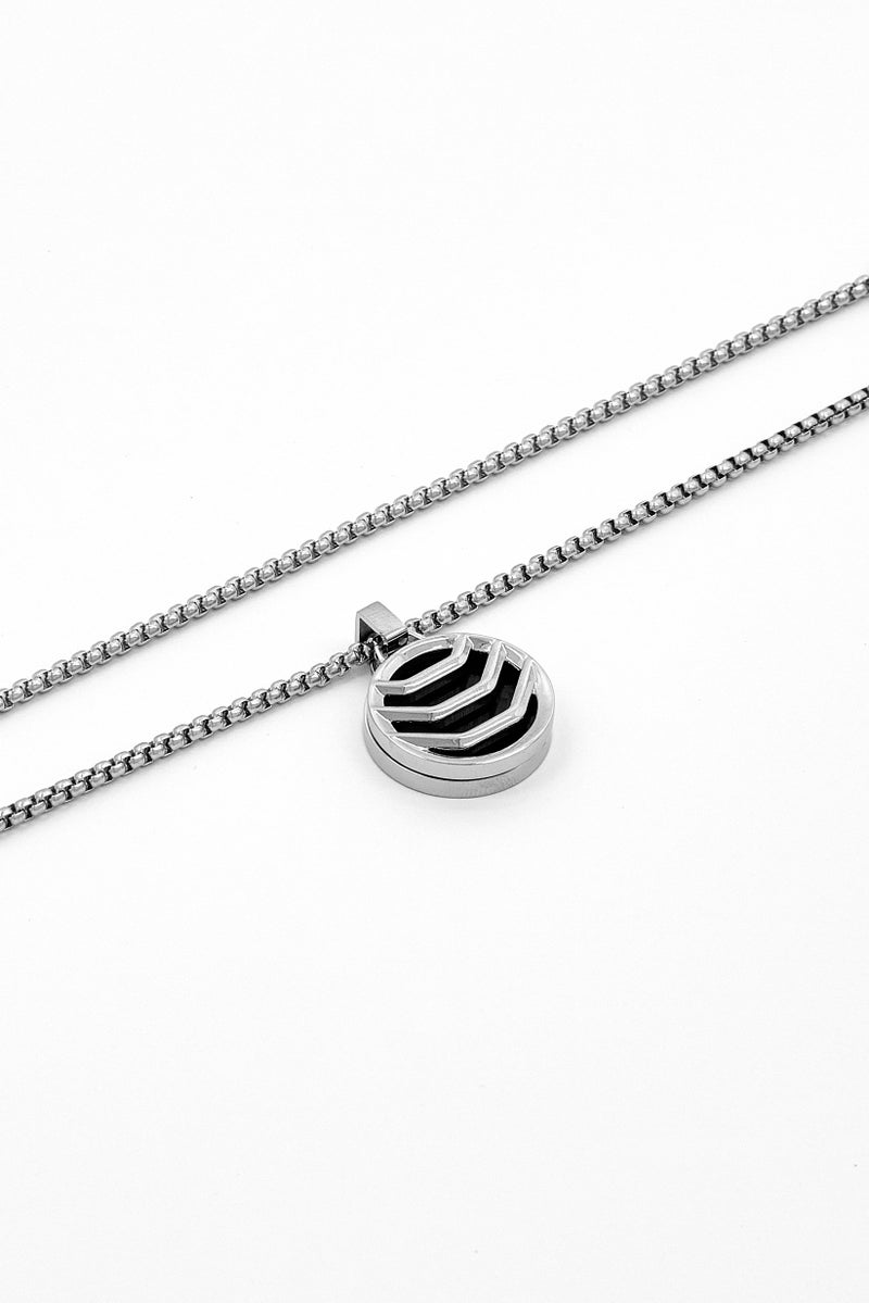 McLaren Men Stainless Steel Stromy Necklace With Pendant, Silver  - Image 2