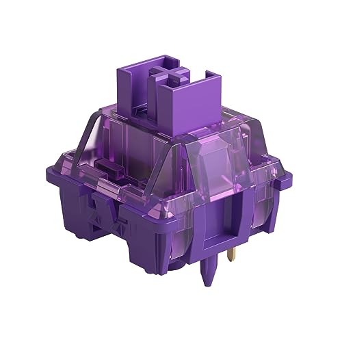 Akko V3 Lavender Purple Pro Keyboard Switch with Dustproof Stem for Mechanical Gaming Keyboard, 5-Pin Tactile Switches Pre-Lubed Switch (45pcs) - Image 1