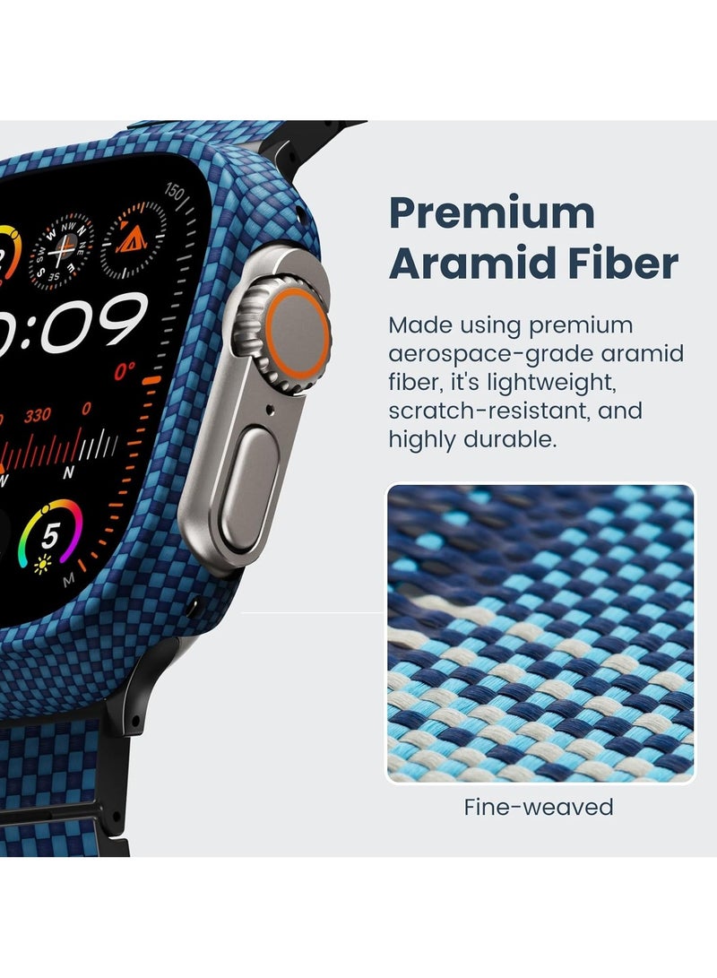 PITAKA حافظة PITAKA لساعة آبل ألترا/ساعة آبل ألترا 2، حافظة أنيقة رقيقة لساعة آبل ألترا 2 49 مم، حافظة هوائية من ألياف الأراميد - شروق القمر - Image 3