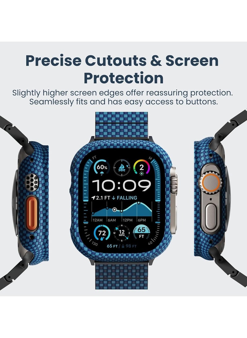 PITAKA حافظة PITAKA لساعة آبل ألترا/ساعة آبل ألترا 2، حافظة أنيقة رقيقة لساعة آبل ألترا 2 49 مم، حافظة هوائية من ألياف الأراميد - شروق القمر - Image 4