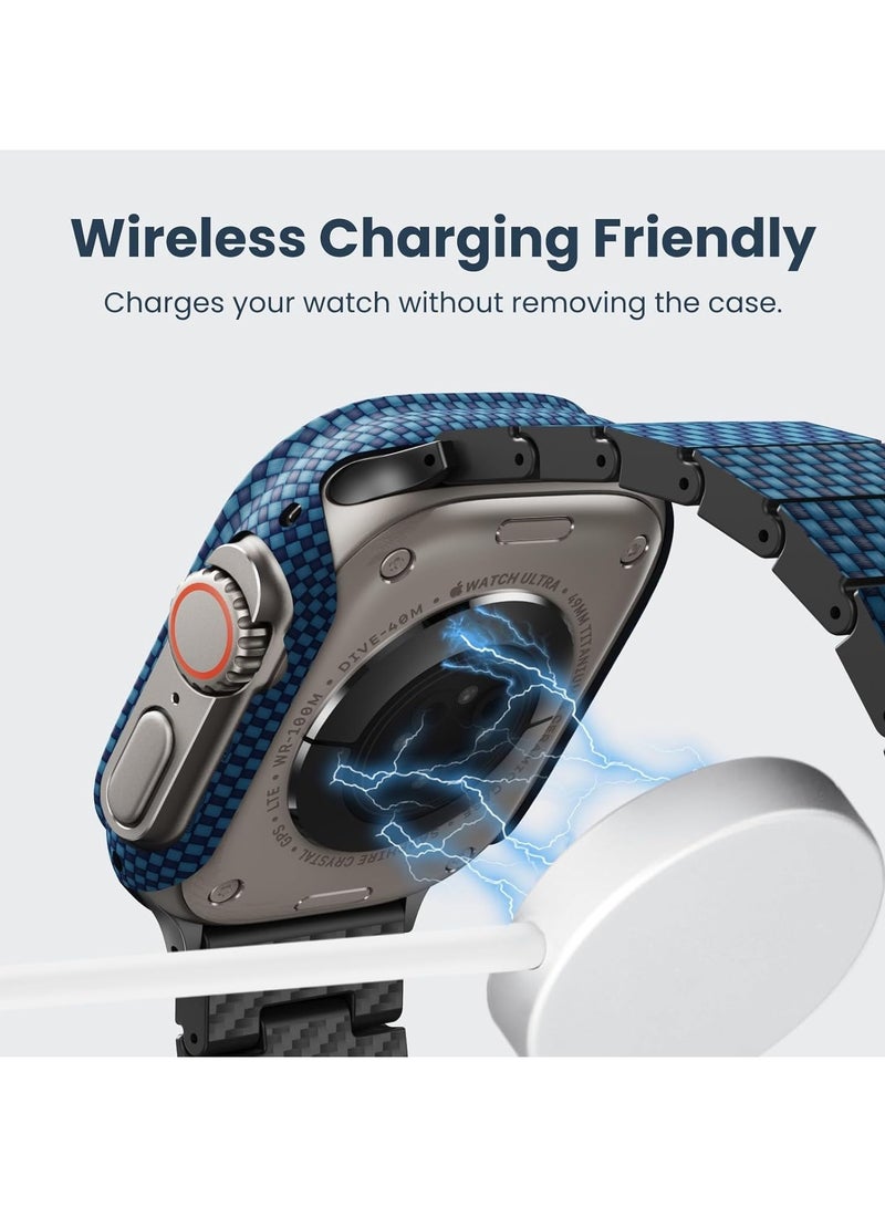 PITAKA حافظة PITAKA لساعة آبل ألترا/ساعة آبل ألترا 2، حافظة أنيقة رقيقة لساعة آبل ألترا 2 49 مم، حافظة هوائية من ألياف الأراميد - شروق القمر - Image 5