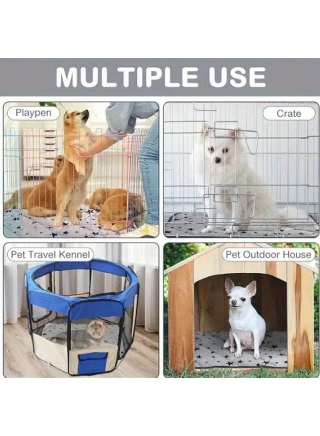 خلفية رمادية نجمة 2 قطعة سادة تدفئة ذاتية للقطط فراش حراري للحيوانات الأليفة عش مريح قابل للغسل - Image 4